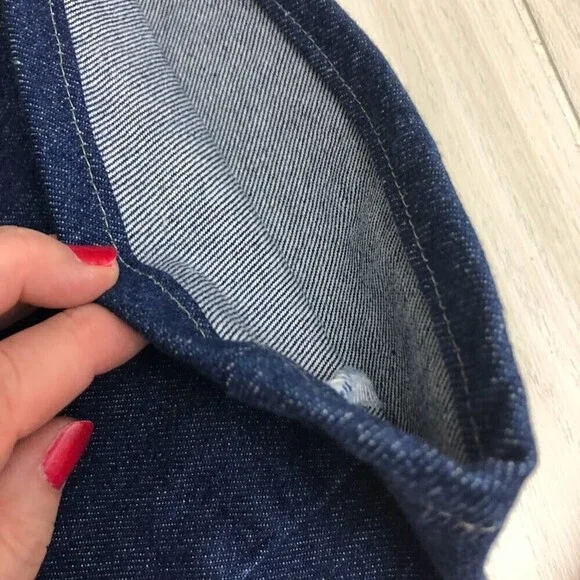 Dickies Men's Denim Blue Jeans Carpenter Utility Occupational Wear W38 Altered - Picture 9 of 13